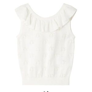 Bonpoint girls white sweater size 14y